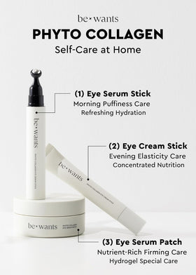 BE+WANTS lifestyle scene on bathroom counter showing quick routine benefit