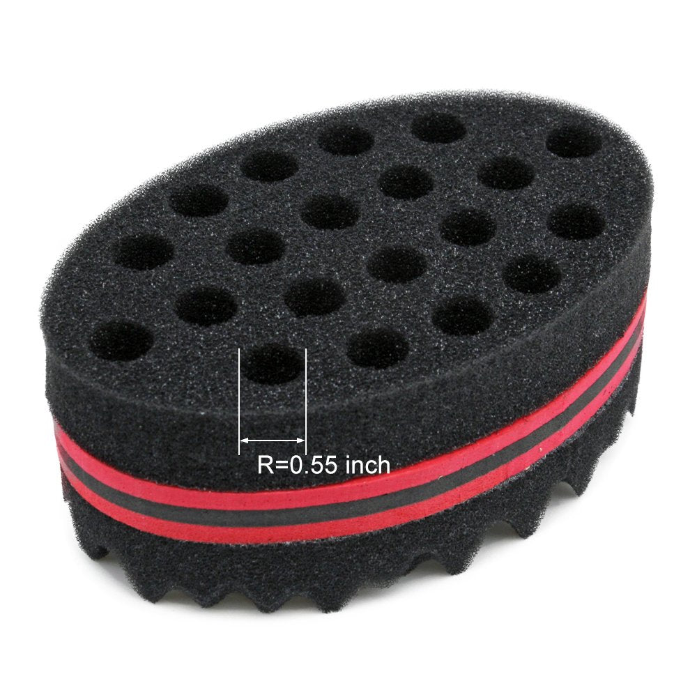 BEWAVE close-up of large 8mm holes and sponge texture for consistent twists