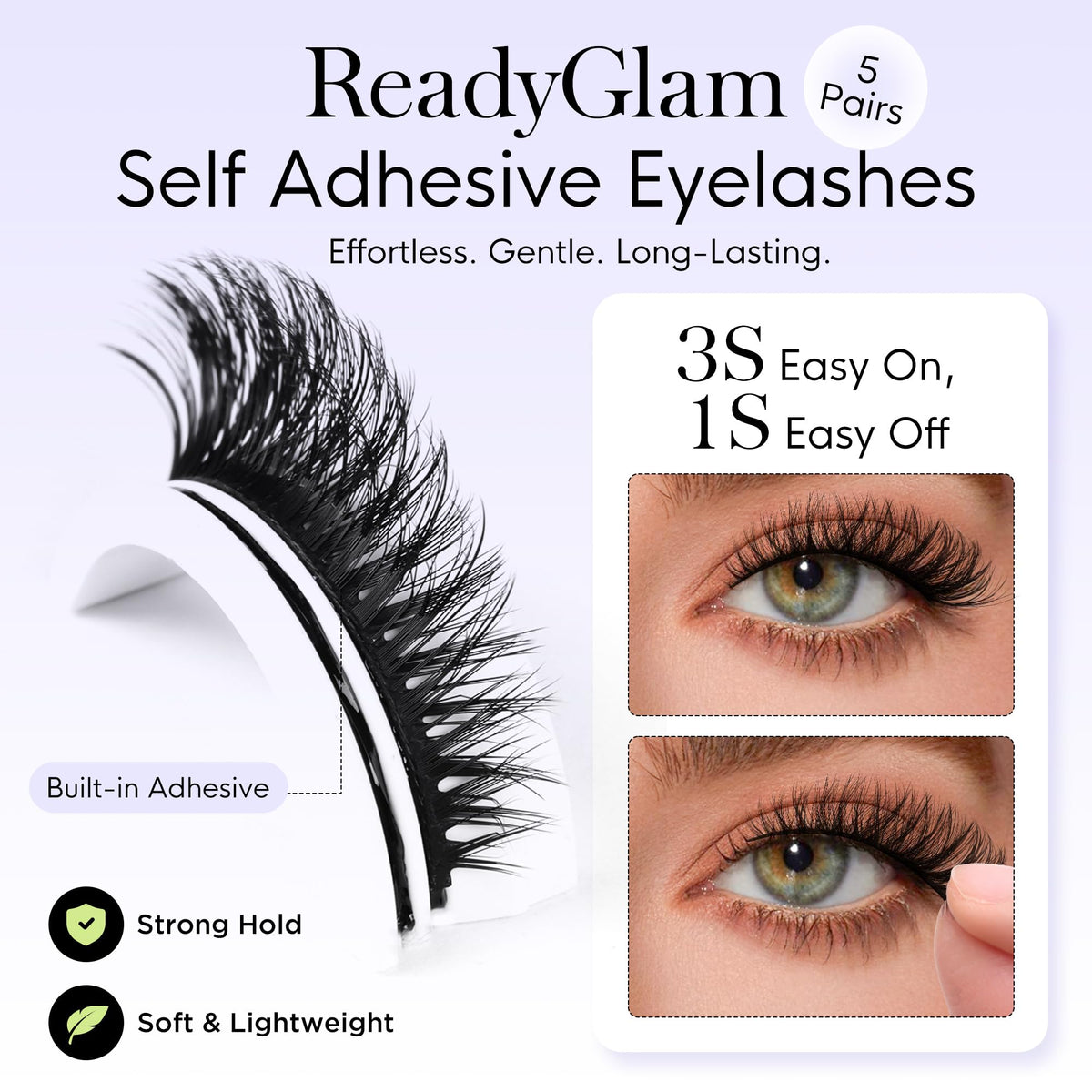BEYELIAN close-up of thin black lash band offering natural eyeliner effect