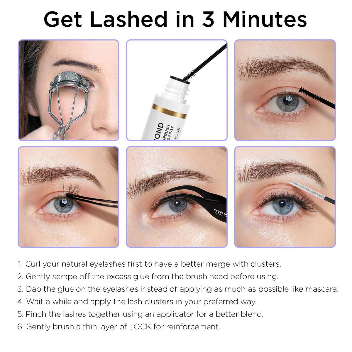 BEYELIAN dual-ended brush detail for precise glue application