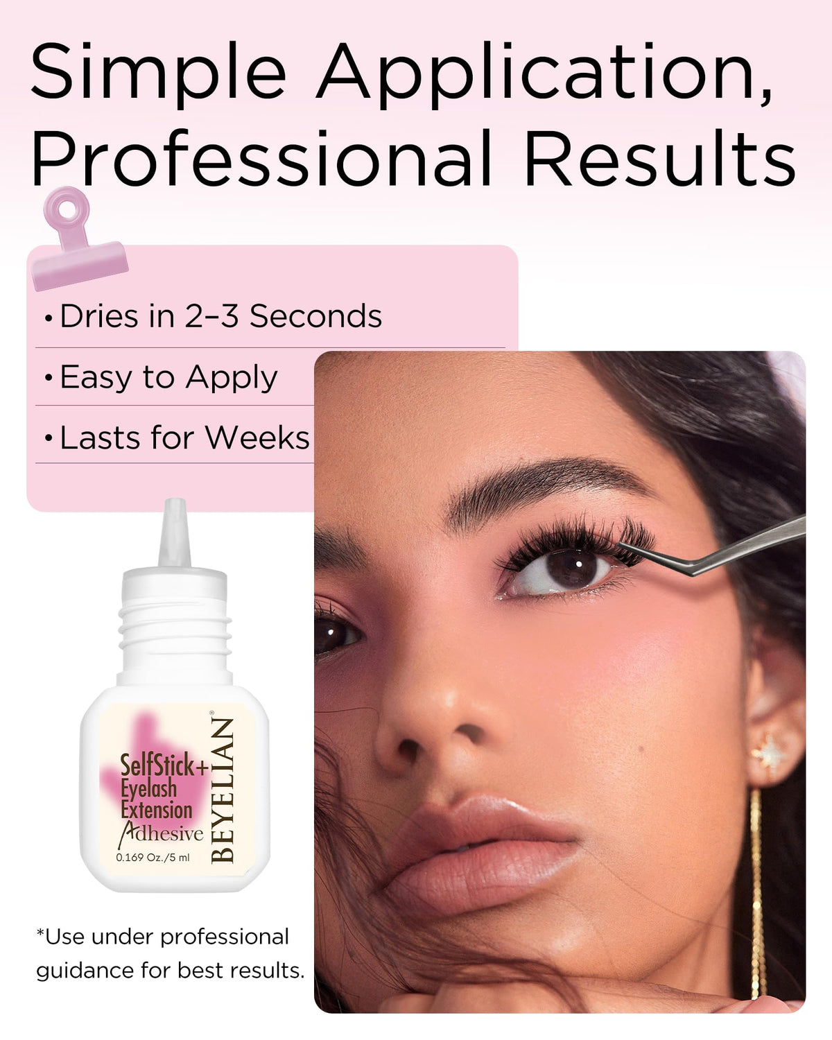 BEYELIAN in-use salon application with technician applying clusters for efficiency