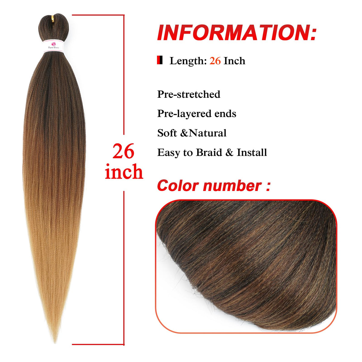 Beyond Beauty ombré color transition showing blended shades and realistic depth