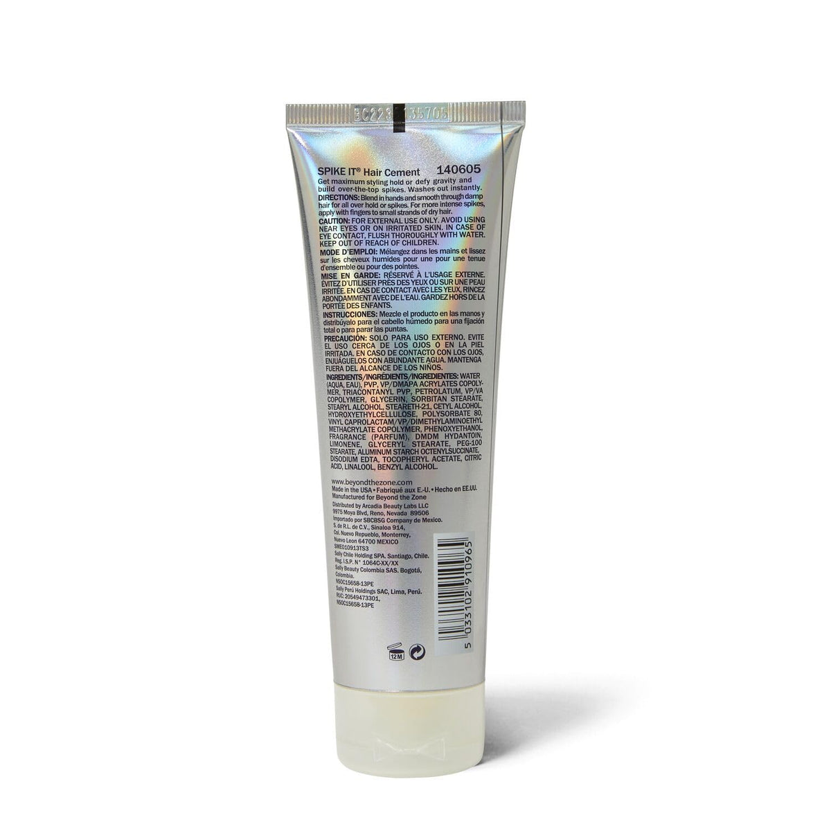 Beyond the Zone open jar showing gel texture and easy scoopability for styling