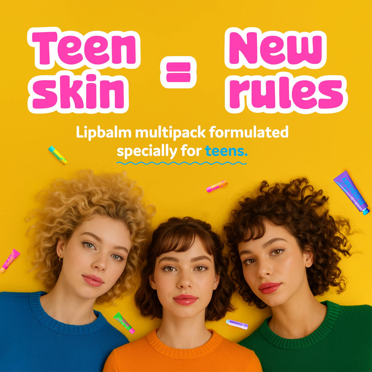 BeYoutiful single twist-up lip balm showing balm tip and easy application benefit