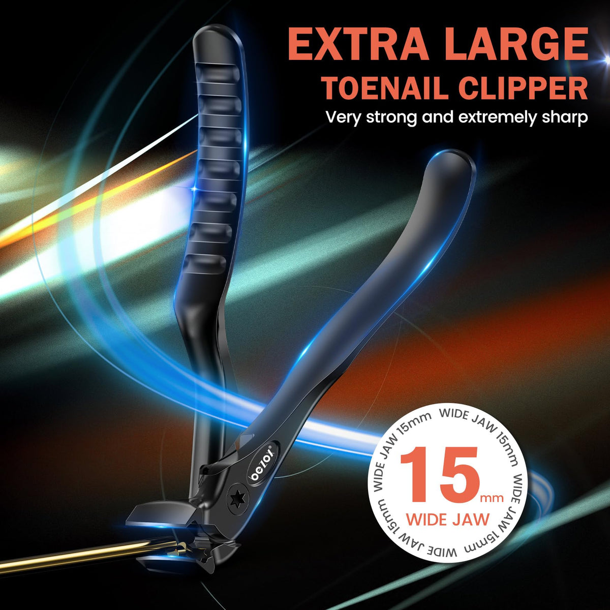 BEZOX curved head detail showing angled blades for precise reach and safer cuts