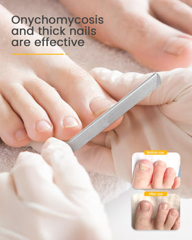 BEZOX detail of dual-ended toenail lifter tip for precise under-nail cleaning