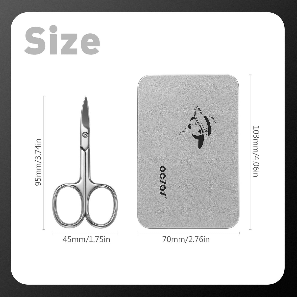 BEZOX blade finish highlighting stainless steel and nickel plating durability