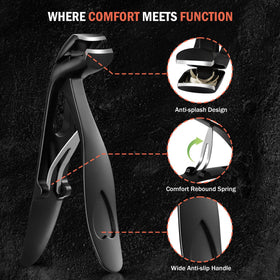 BEZOX textured ergonomic handle close-up for secure comfortable grip