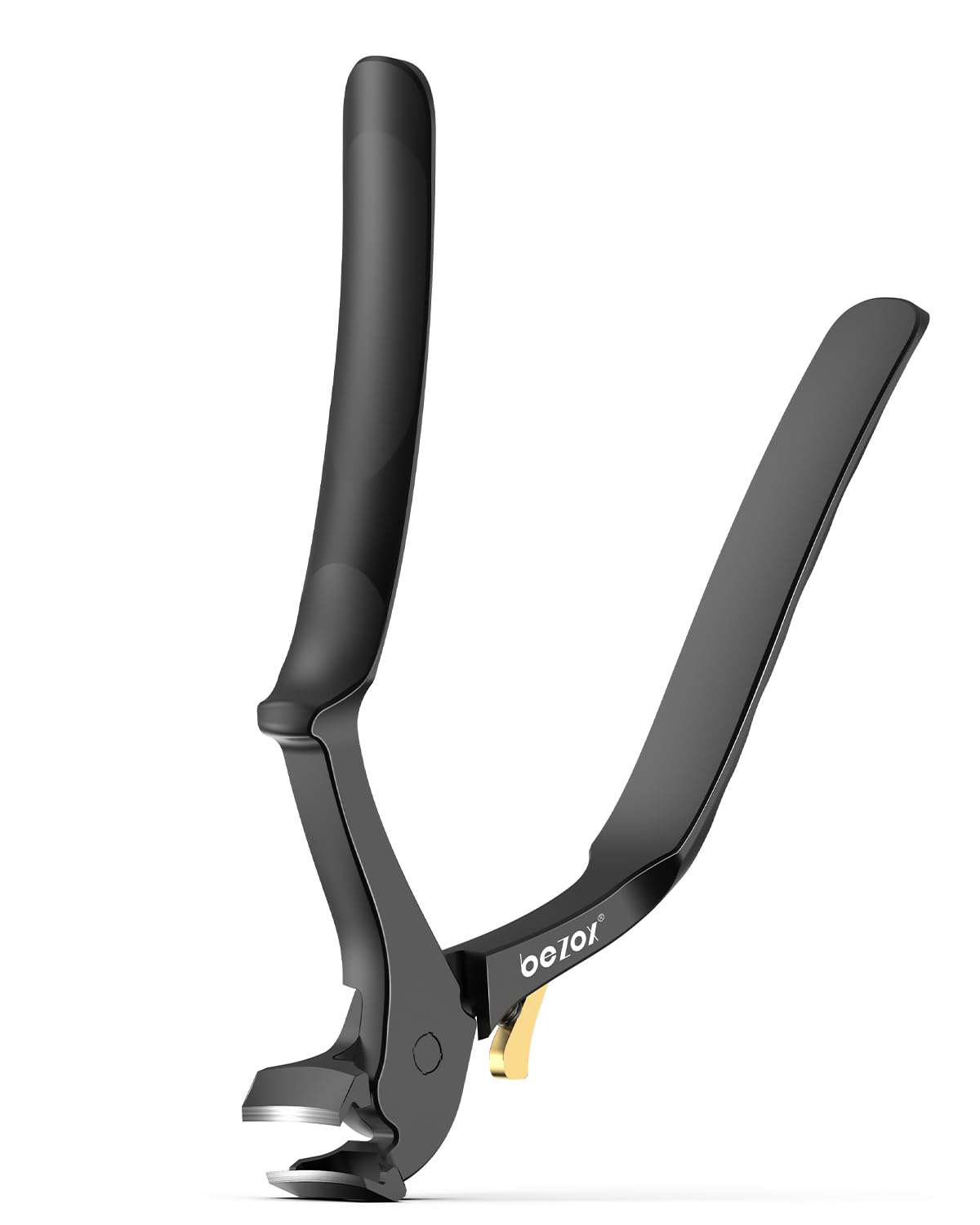BEZOX front view of long-handle clippers showing ergonomic shape and benefit