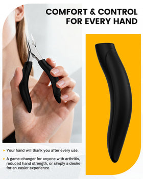 BEZOX clippers in use trimming a thick toenail safely