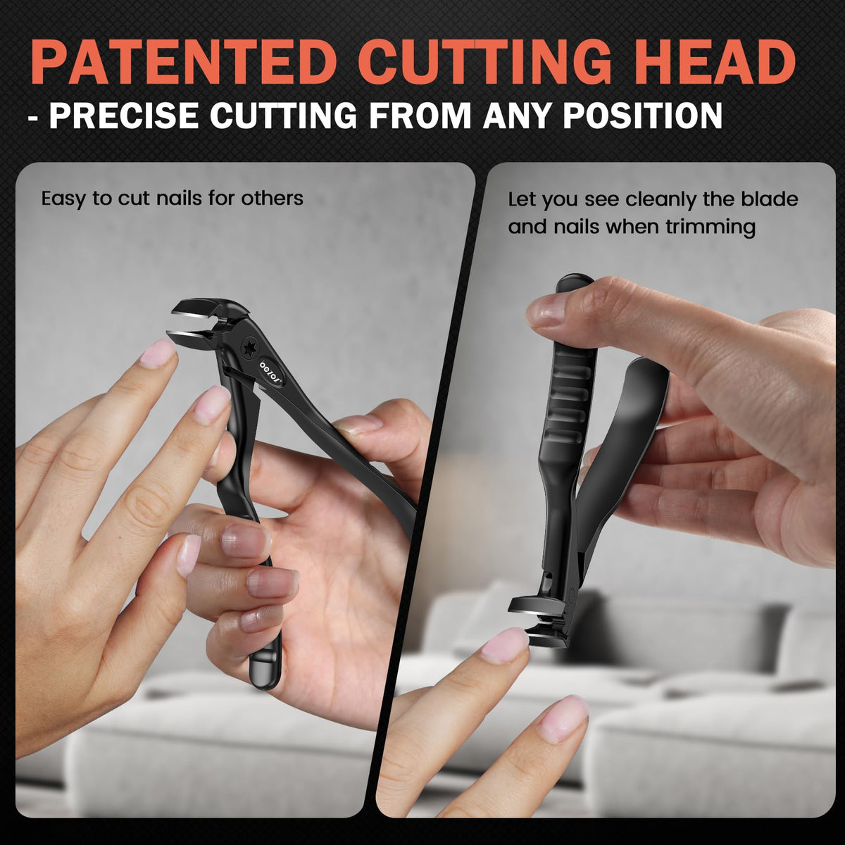 BEZOX open jaw blade view showing sharp rust-resistant steel for smooth cuts