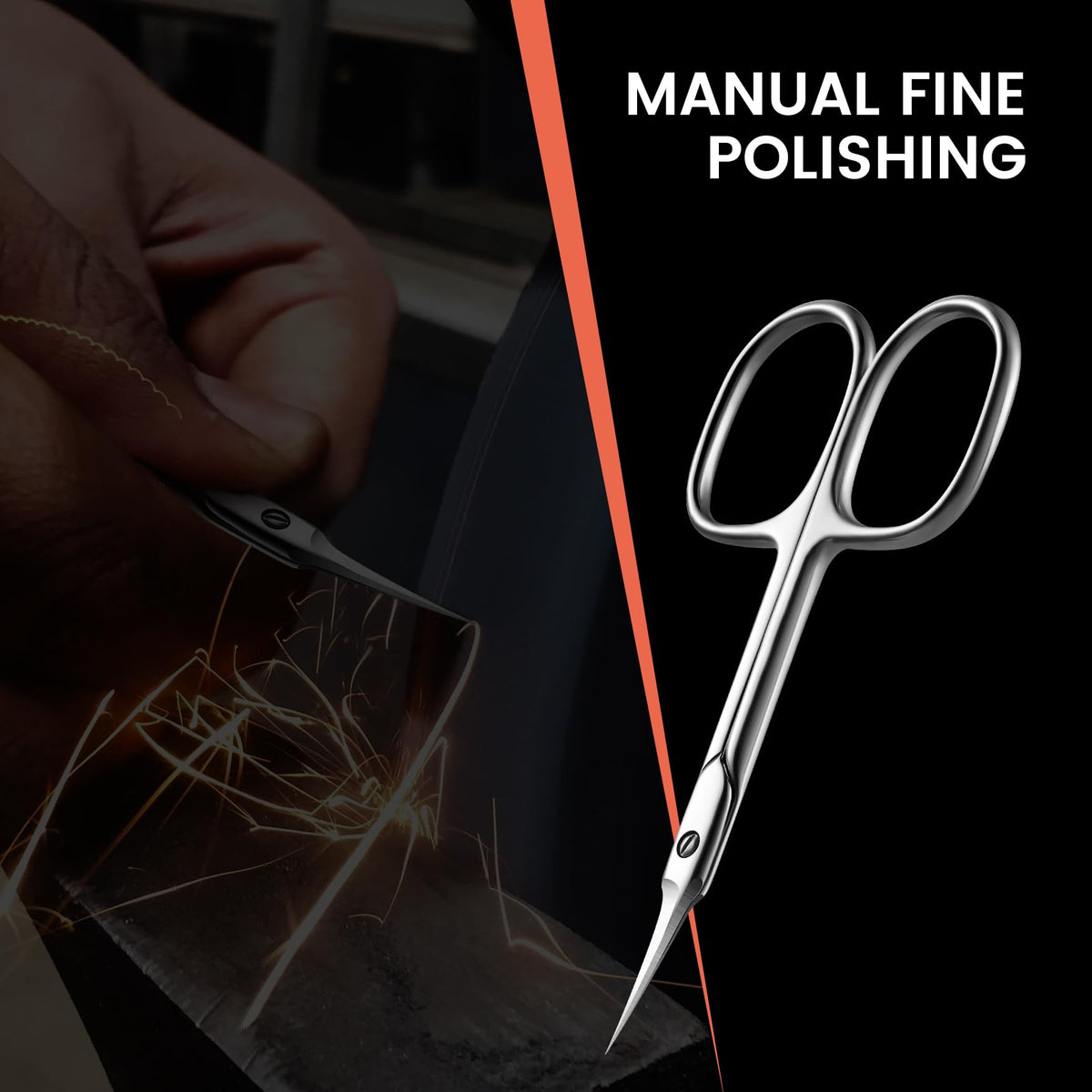 BEZOX scissors sterilized on salon tray for hygienic use