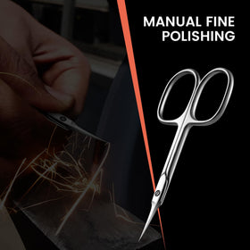BEZOX scissors sterilized on salon tray for hygienic use