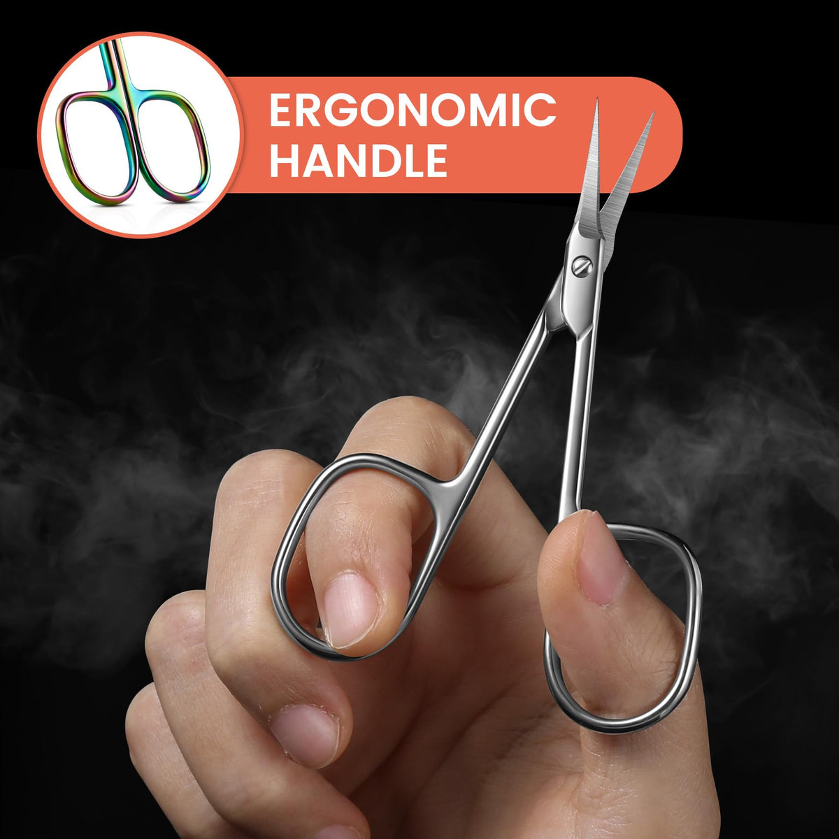 BEZOX scissors trimming a cuticle demonstrating neat results