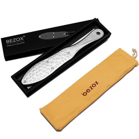 BEZOX size scale with ruler demonstrating compact dimensions and easy storage