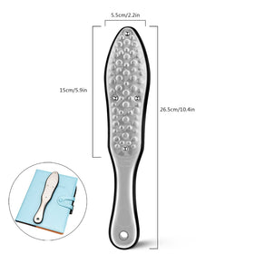 BEZOX foot file with cloth storage bag showing tidy travel-friendly protection