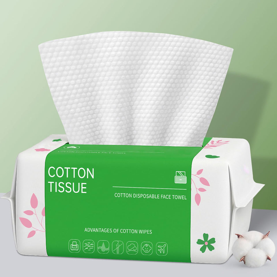 BFHKXW front packaging showing 100-count biodegradable towels and benefits