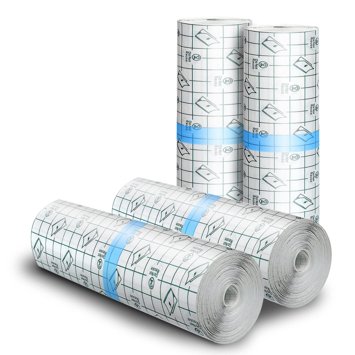 BFONS front view of clear tattoo bandage roll showing size and packaging benefit