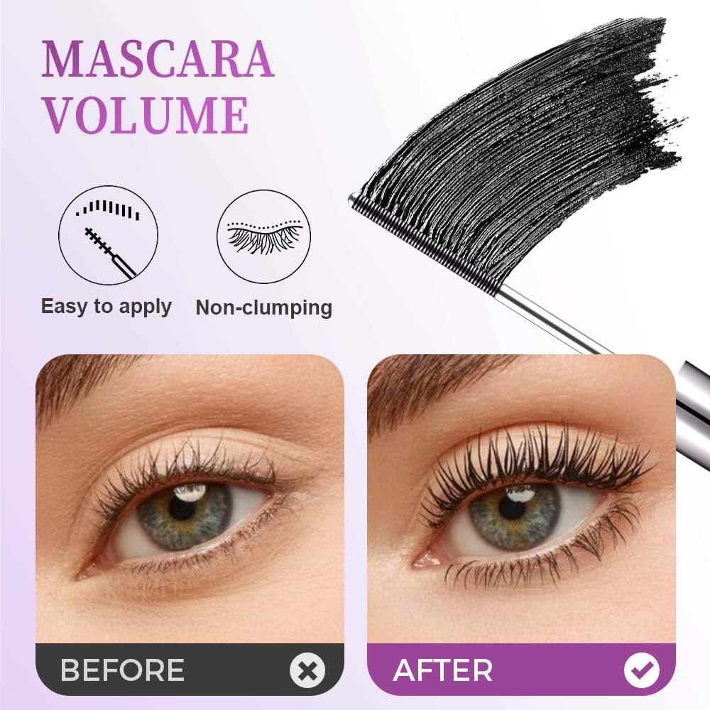BFQ iron wand mascara metal wand close-up demonstrating precise bristles for lash separation