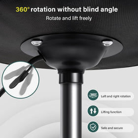 BFTOU five-wheel base and casters providing stable mobility and smooth rolling