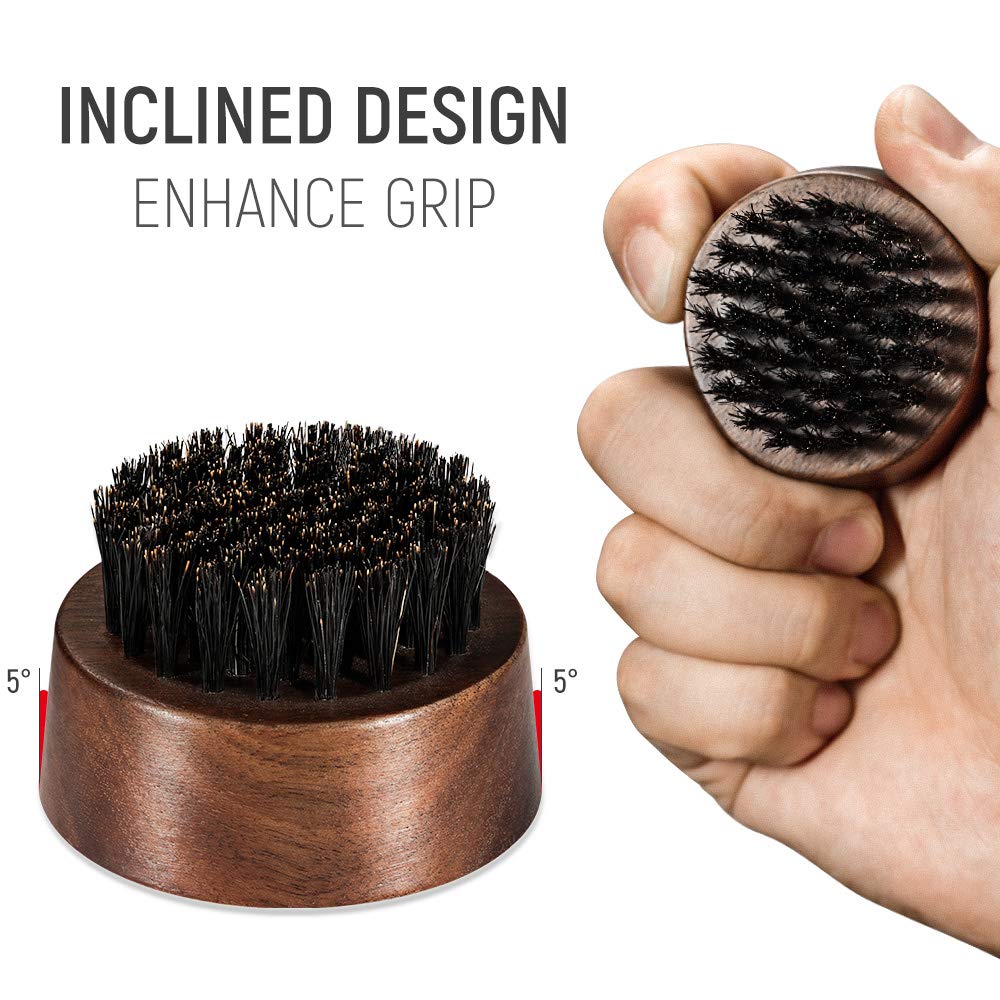 BFWood close-up of boar bristles showing texture and gentle grooming benefit