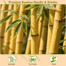 BFWood ergonomic bamboo handle close-up showing comfortable grip benefit