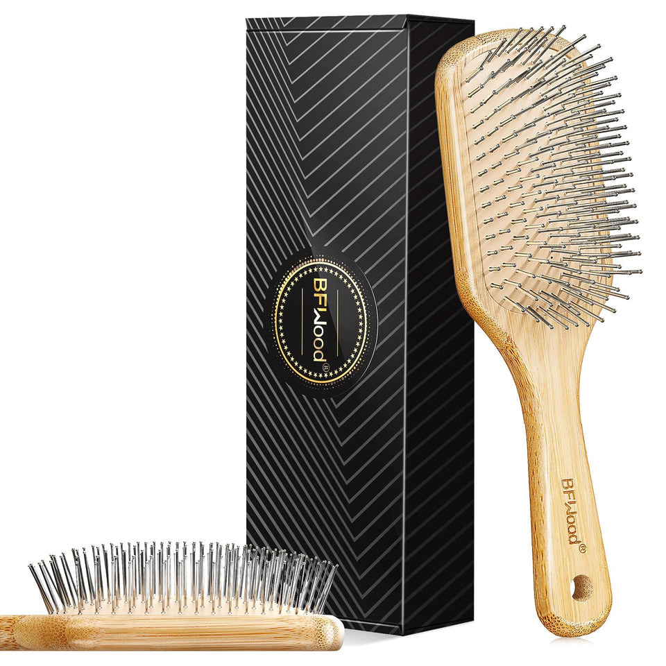 BFWood front view showing bamboo handle and brush head, durable design benefit