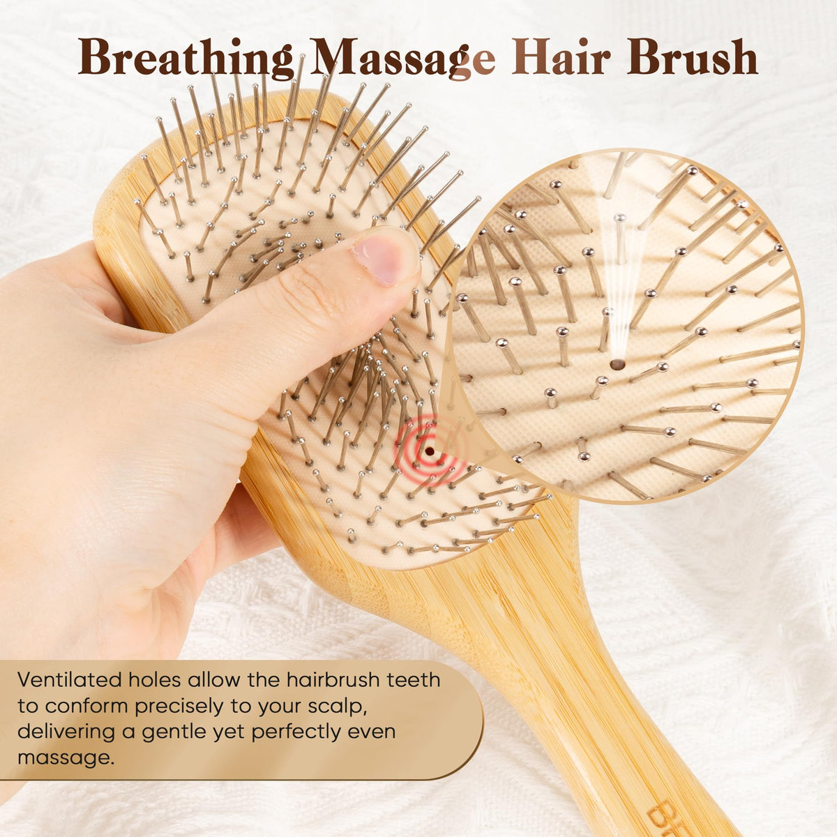 BFWood close-up of bamboo handle grain, comfortable ergonomic grip benefit
