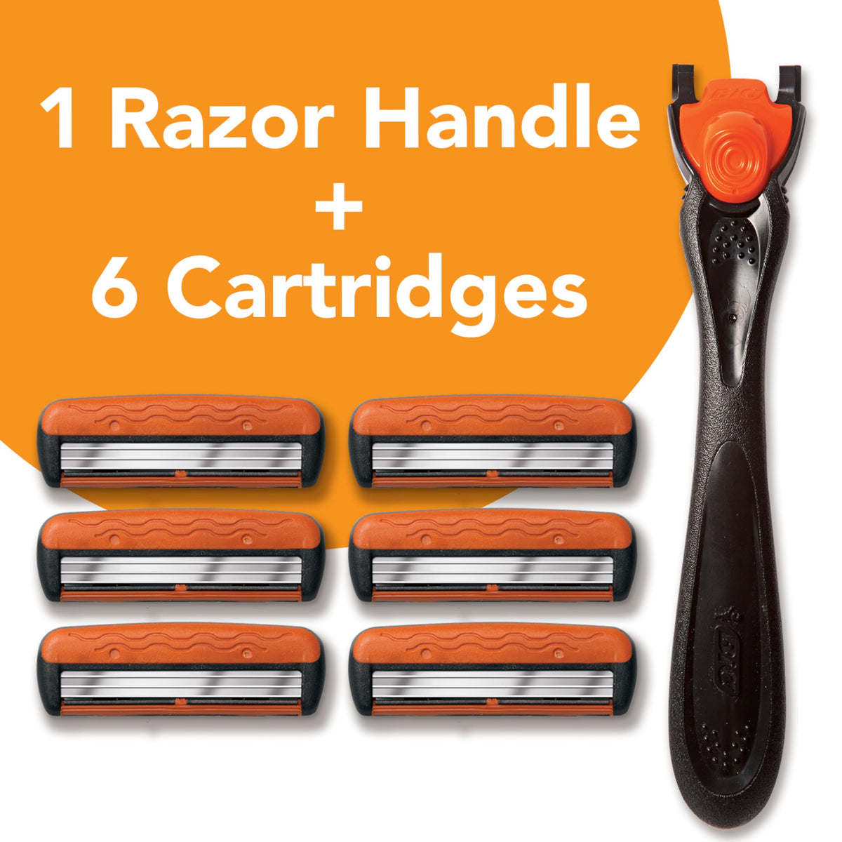 BIC Comfort 3 cartridge detail displaying three blades for closer shave