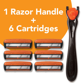 BIC Comfort 3 cartridge detail displaying three blades for closer shave