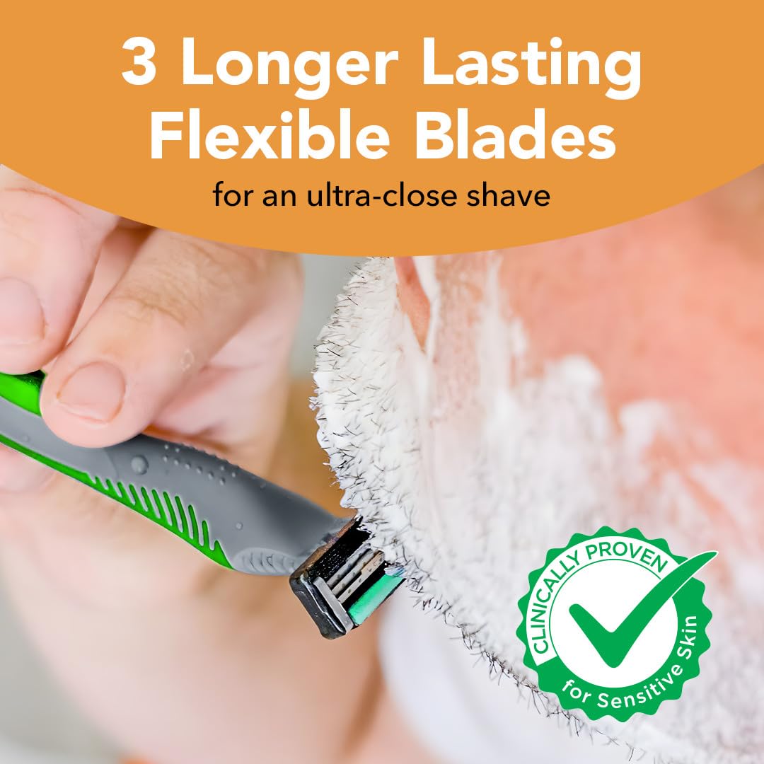 BIC pivoting head tilted to illustrate adaptive shaving angle