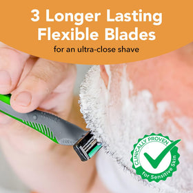 BIC pivoting head tilted to illustrate adaptive shaving angle
