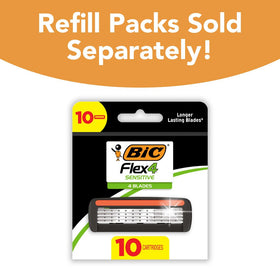 BIC Flex 4 beside common items for size comparison to show compact portability