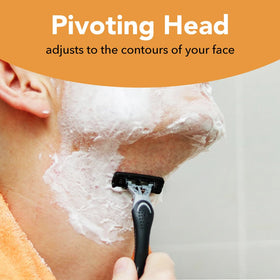 BIC Flex 4 Sensitive in bathroom setting demonstrating comfortable everyday shaving