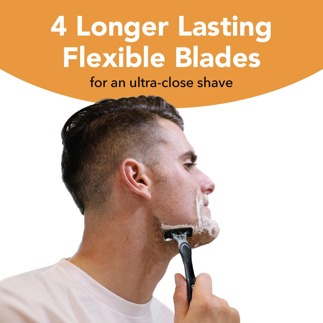 BIC Flex 4 Sensitive lubricating strip with aloe vera and vitamin E for smoother glide