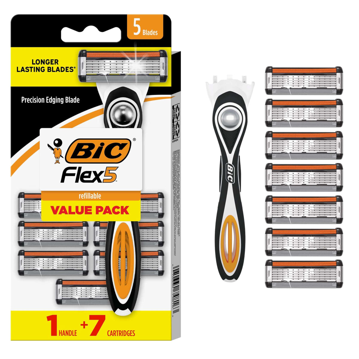 BIC Flex 5 front packaging showing kit contents and benefits