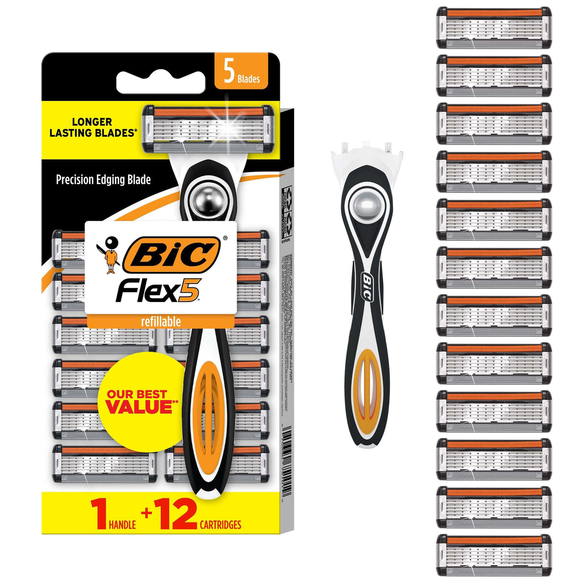 BIC Flex 5 front packaging showing kit contents and benefits