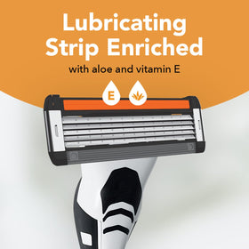 BIC Flex 5 lubricating strip with aloe and vitamin E for smoother glide