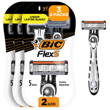 BIC Flex 5 Sensitive front packaging showing 2-pack convenience and features