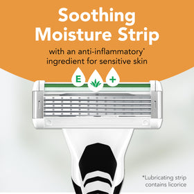 BIC Flex 5 Sensitive pivoting head in motion to follow facial contours