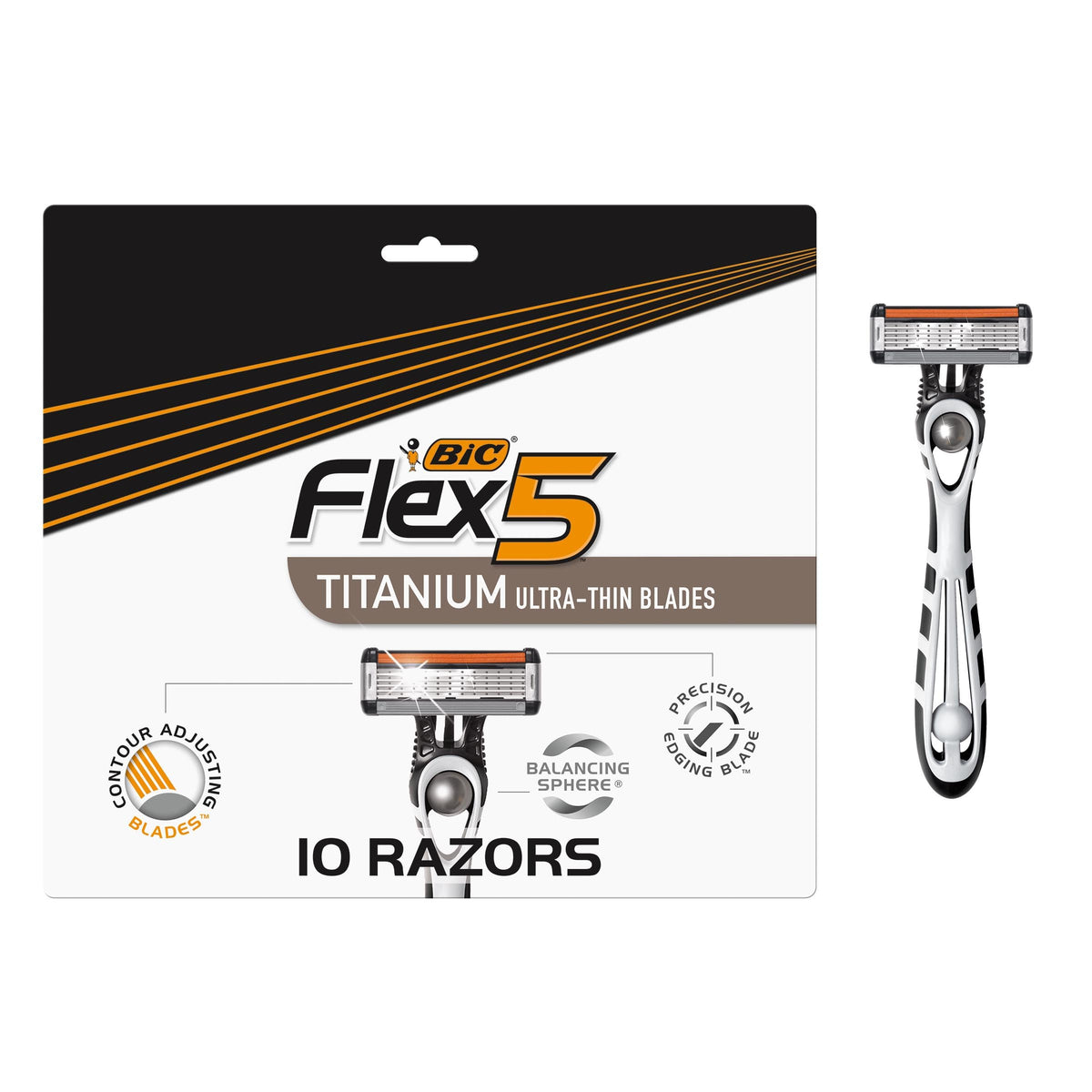 BIC Flex 5 front packaging showing 10-pack and convenience