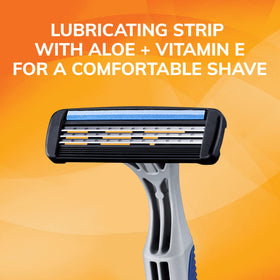BIC Sensitive 3 razor with blade cover packed ready for travel convenience