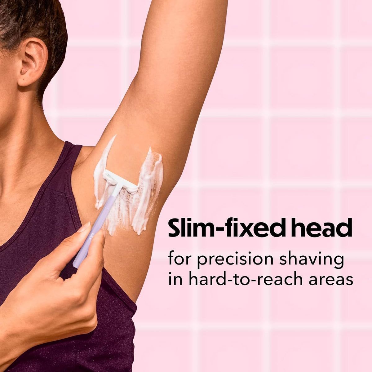 BIC Silky Touch tapered handle detail for improved grip and control
