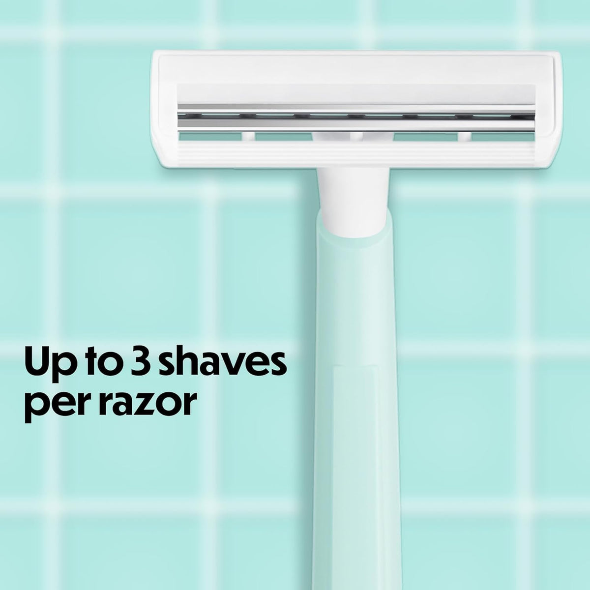 BIC Silky Touch razor with snap-on cover protecting blade for travel