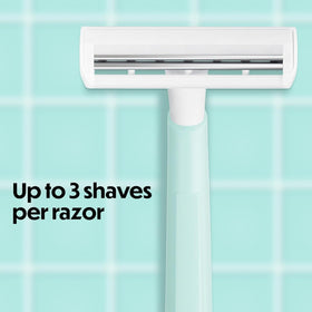 BIC Silky Touch razor with snap-on cover protecting blade for travel