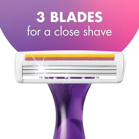 BIC Soleil razor beside a coin demonstrating compact size for toiletry bags