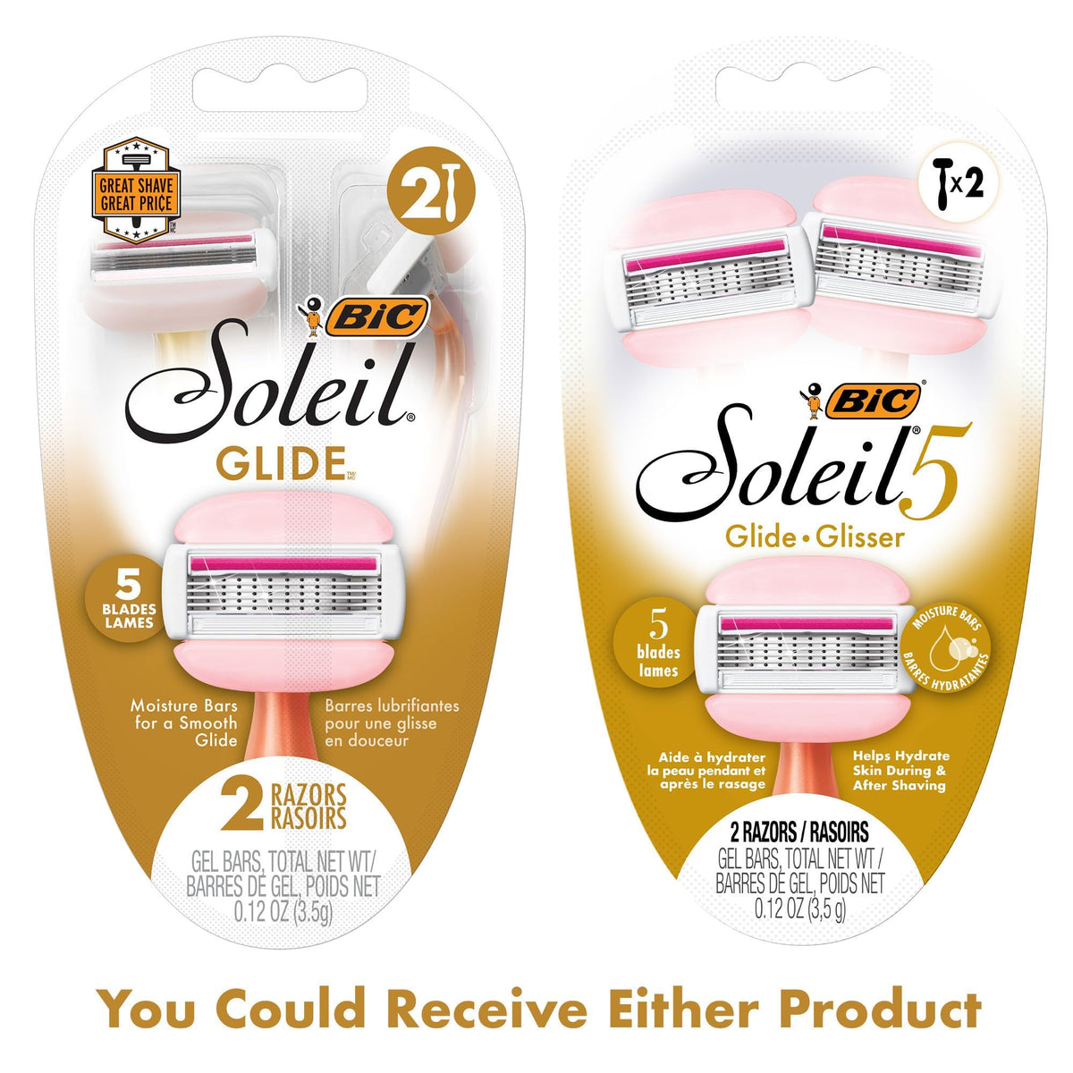 BIC Soleil 5 colorful handles displayed in a beach bag for easy finding