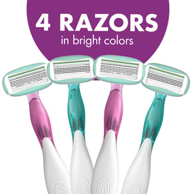 BIC Soleil 5 close-up of five blades and aloe moisture strip for smooth glide