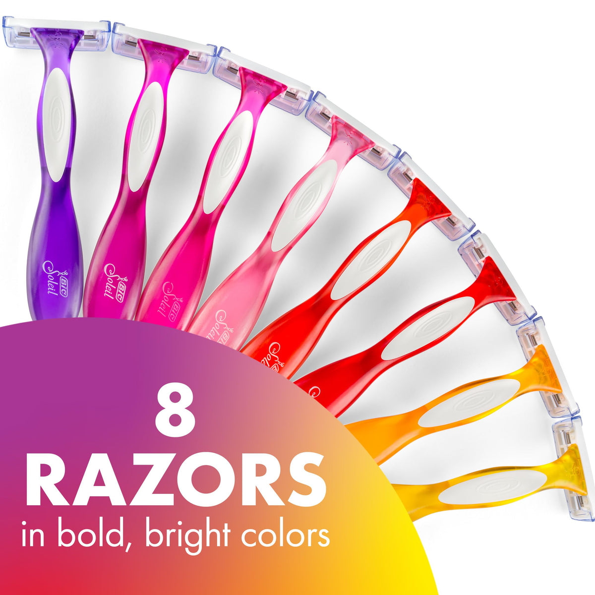 BIC Soleil close-up of three blades highlighting smooth shaving performance