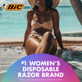 BIC Soleil moisture strip detail with aloe and vitamin E for smoother glide